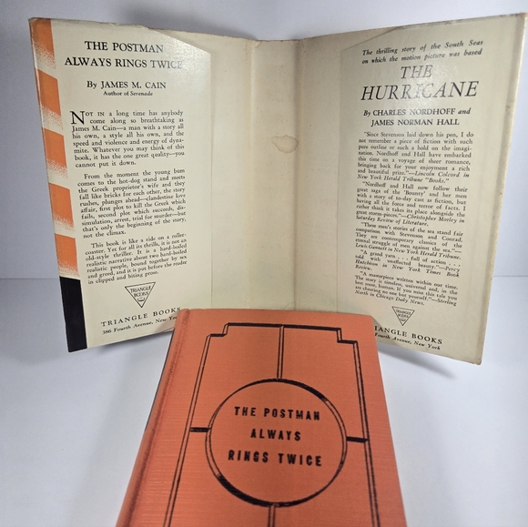 The Postman Always Rings Twice HC Book+DJ James M Cain 1938 Very Good Condition - Picture 6 of 10